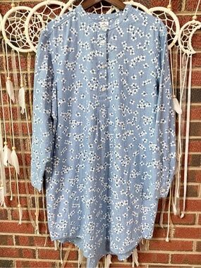 Draper James Light Blue Floral Tunic Dress